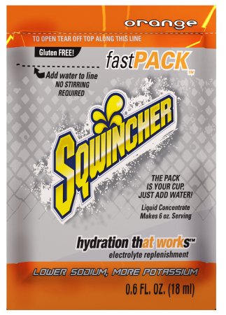 Picture of Electrolyte Replenishment Drink Mix Sqwincher® Fast Pack® Orange Flavor 6 oz.X452-MN600