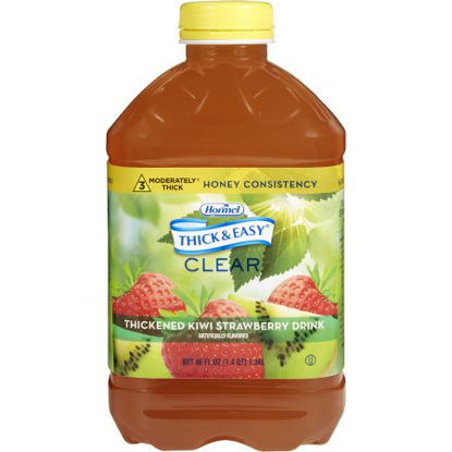 Picture of Thickened Beverage Thick & Easy® 46 oz. Bottle Kiwi Strawberry Flavor Ready to Use Honey Consistency11840