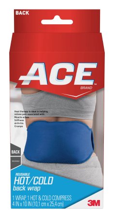 Picture of Hot / Cold Therapy Wrap 3M™ ACE™ Lower Back One Size Fits Most 25 Inch Wrap Length / 4 X 10 Inch Gel Pack Neoprene-Blend / Plastic / Gel Reusable203960