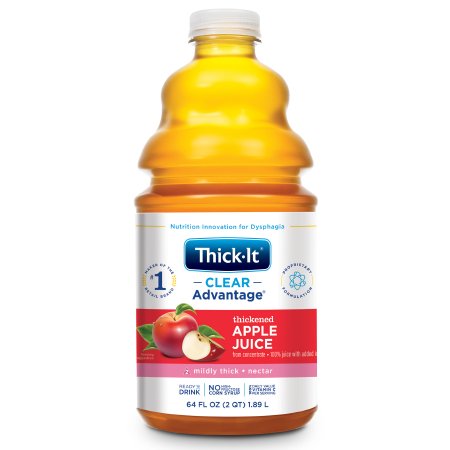 Picture of Thickened Beverage Thick-It® Clear Advantage® 64 oz. Bottle Apple Flavor Ready to Use Nectar ConsistencyB454-A5044