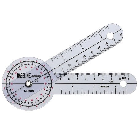 Picture of Goniometer Baseline® Plastic 6 Inch Arm Length 1° Increments Inches and Centimeters12-1002