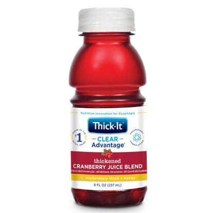 Picture of Thickened Beverage Thick-It® Clear Advantage® 8 oz. Bottle Cranberry Flavor Ready to Use Honey ConsistencyB461-L9044