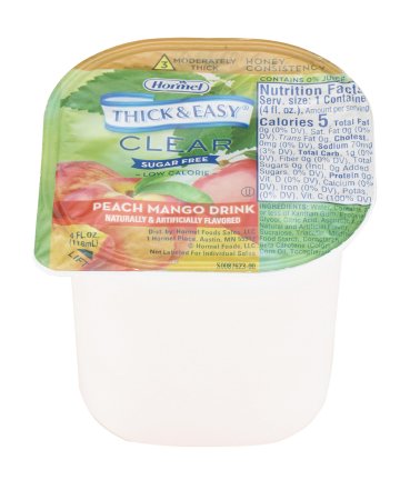 Picture of Thickened Beverage Thick & Easy® Sugar Free 4 oz. Portion Cup Peach Mango Flavor Ready to Use Honey Consistency78769