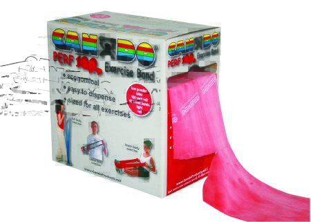 Picture of Exercise Resistance Band CanDo® Low Powder Red 5 Inch X 100 Yard Light Resistance10-5192