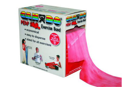 Picture of Exercise Resistance Band CanDo® Low Powder Red 5 Inch X 100 Yard Light Resistance10-5192