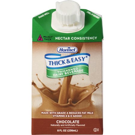 Picture of Thickened Beverage Thick & Easy® Dairy 8 oz. Carton Chocolate Flavor Ready to Use Nectar Consistency72447