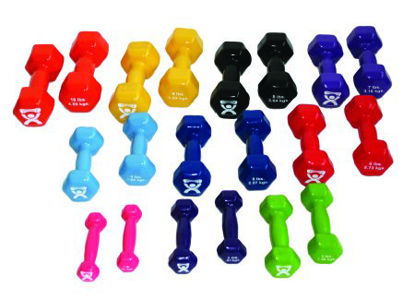 Picture of Dumbbell Set 10 Piece Set CanDo® 1 lbs. / 2 lbs. / 3 lbs. / 4 lbs. / 5 lbs.10-0563