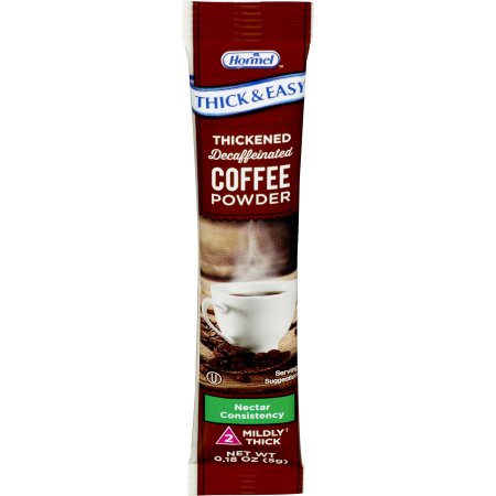 Picture of Thickened Decaffeinated Beverage Thick & Easy® 5 Gram Individual Packet Coffee Flavor Ready to Mix Nectar Consistency81331