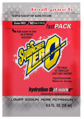Picture of Electrolyte Replenishment Drink Mix Sqwincher® Fast Pack® Zero Fruit Punch Flavor 6 oz.X459-MN600