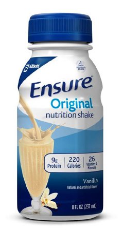 Picture of Oral Supplement Ensure® Original Shake Vanilla Flavor Ready to Use 8 oz. Bottle53432