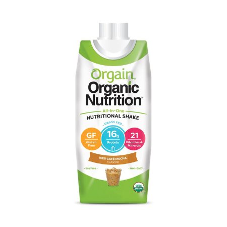 Picture of Oral Supplement Orgain® Organic Nutritional Shake Iced Café Mocha Flavor Ready to Use 11 oz. Carton860547000075