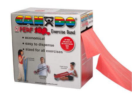 Picture of Exercise Resistance Band CanDo® Perf 100™ Red 5 Inch X 100 Yard Light Resistance10-5692