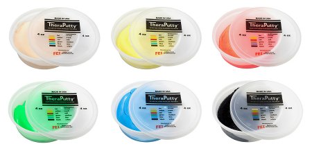 Picture of Therapy Putty Set CanDo® TheraPutty® 2X-Soft / X-Soft / Soft / Medium / Firm / X-Firm 6 X 4 oz.10-1482