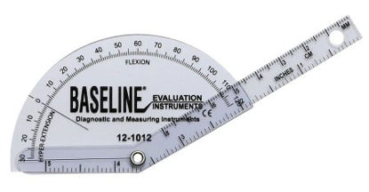 Picture of Finger Goniometer Baseline® Plastic 5 Inch Arm Length 1° Increments Inches and Centimeters12-1012