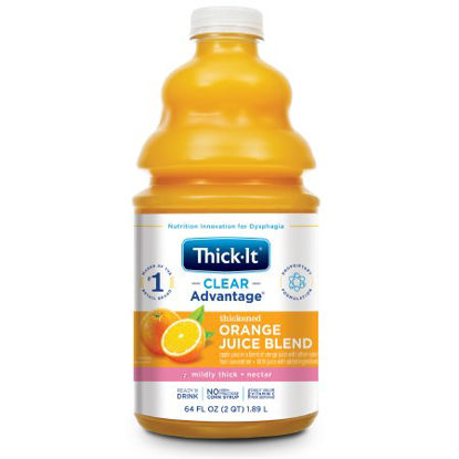 Picture of Thickened Beverage Thick-It® Clear Advantage® 64 oz. Bottle Orange Flavor Ready to Use Nectar ConsistencyB477-A5044
