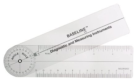 Picture of Goniometer Baseline® Plastic 5 Inch 0 to 360° Inches and Centimeters12-1006