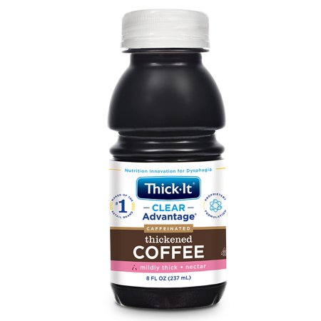 Picture of Thickened Beverage Thick-It® Clear Advantage® 8 oz. Bottle Coffee Flavor Ready to Use Nectar ConsistencyB467-L9044