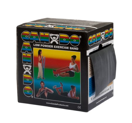 Picture of Exercise Resistance Band CanDo® Low Powder Black 5 Inch X 50 Yard X-Heavy Resistance10-5225