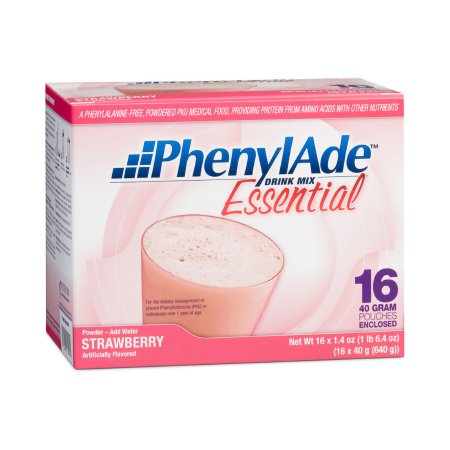 Picture of PKU Oral Supplement PhenylAde® Essential Strawberry Flavor 40 Gram Individual Packet Powder119859