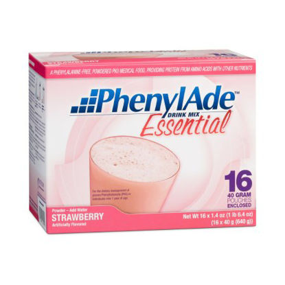 Picture of PKU Oral Supplement PhenylAde® Essential Strawberry Flavor 40 Gram Individual Packet Powder119859