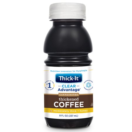 Picture of Thickened Beverage Thick-It® Clear Advantage® 8 oz. Bottle Coffee Flavor Ready to Use Honey ConsistencyB471-L9044