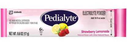 Picture of Pediatric Oral Electrolyte Solution Pedialyte® Powder Packs Strawberry Lemonaid Flavor 0.6 oz. Individual Packet Powder64172