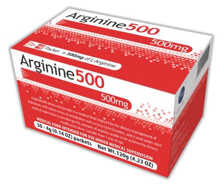 Picture of Arginine Supplement Arginine 500 Unflavored 4 Gram Individual Packet Powder54692