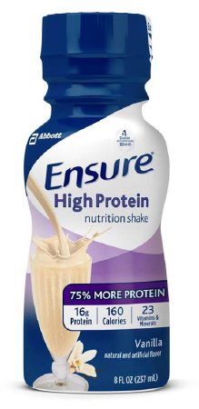 Picture of Oral Protein Supplement Ensure® High Protein Shake Vanilla Flavor Ready to Use 8 oz. Bottle64273