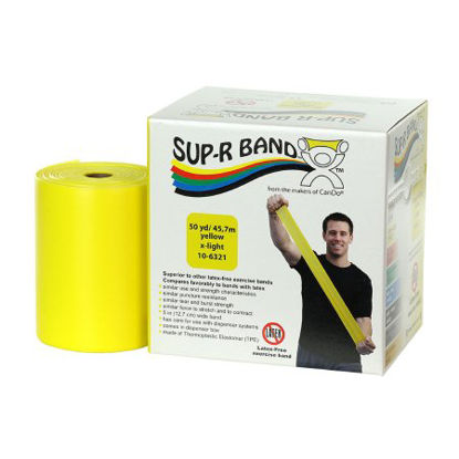 Picture of Exercise Resistance Band Sup-R Band® Yellow 5 Inch X 50 Yard X-Light Resistance10-6321