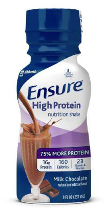 Picture of Oral Protein Supplement Ensure® High Protein Shake Milk Chocolate Flavor Ready to Use 8 oz. Bottle64275