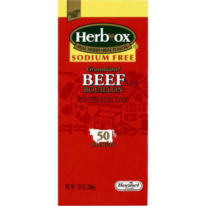 Picture of Sodium Free Instant Broth Herb-Ox® Beef Flavor Bouillon Flavor Ready to Use 8 oz. Individual Packet23371