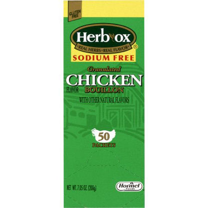Picture of Sodium Free Instant Broth Herb-Ox® Chicken Flavor Bouillon Ready to Use 8 oz. Individual Packet36087