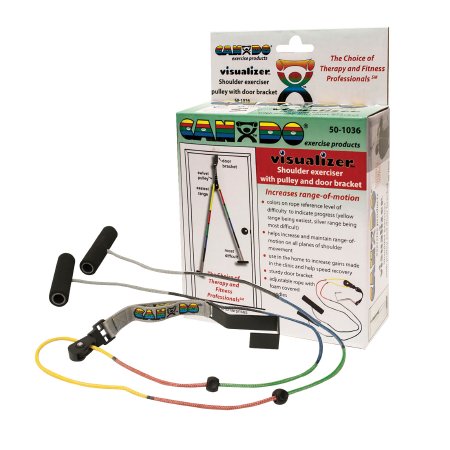 Picture of Shoulder Exerciser CanDo® Overdoor Shoulder Pulley / Visualizer® Color System Yellow / Red / Green / Blue / Black Varied Resistance50-1036