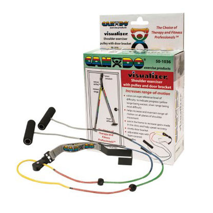 Picture of Shoulder Exerciser CanDo® Overdoor Shoulder Pulley / Visualizer® Color System Yellow / Red / Green / Blue / Black Varied Resistance50-1036