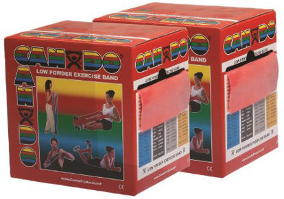 Picture of Exercise Resistance Band CanDo® Low Powder Red 5 Inch X 50 Yard Light Resistance10-5492