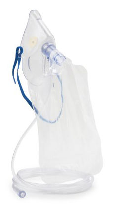 Picture of NonRebreather Oxygen Mask McKesson Elongated Style Adult One Size Fits Most Adjustable Head Strap / Nose Clip32634