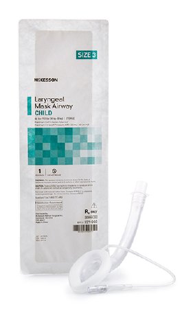 Picture of McKesson Laryngeal Mask Pediatric / Adult User Size 3 Clear PVC Sterile Disposable159-003