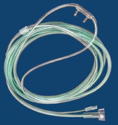 Picture of ETCO2 Nasal Sampling Cannula with O2 Delivery With Oxygen Delivery McKesson Adult Curved Prong / NonFlared Tip16-0581