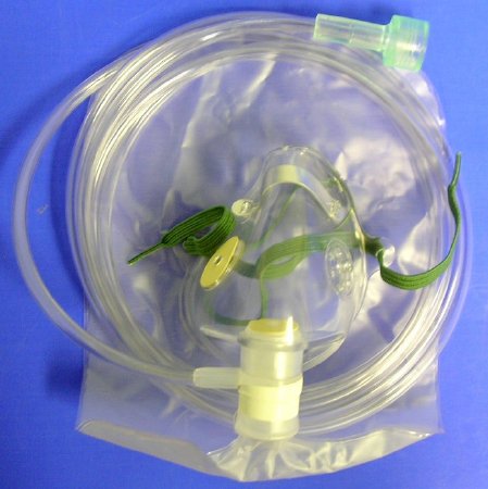 Picture of NonRebreather Oxygen Mask McKesson Elongated Style Pediatric Adjustable Head Strap3226E
