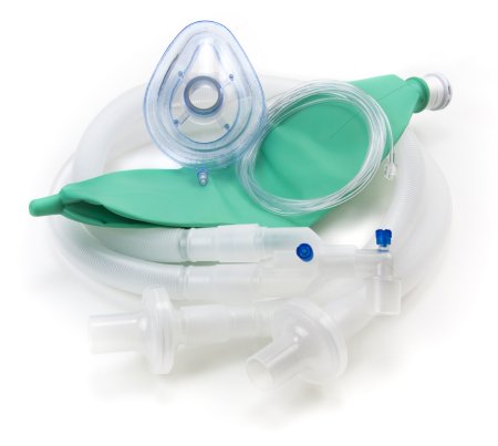 Picture of McKesson Anesthesia Breathing Circuit Expandable Tube 108 Inch Tube Dual Limb Adult 3 Liter Bag Single Patient Use16-D108M
