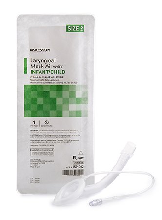 Picture of McKesson Laryngeal Mask Infant / Pediatric User Size 2 Clear PVC Sterile Disposable159-002