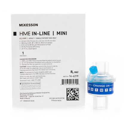 Picture of Heat and Moisture Exchanger McKesson 28.8 mg H2O/L @ VT 500 mL 0.72 cm H20 @ 30 Lpm16-6219