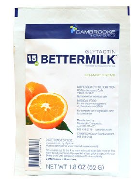 Picture of PKU Oral Supplement Glytactin BetterMilk 15 Orange Crème Flavor 1.8 oz. Individual Packet Powder35008