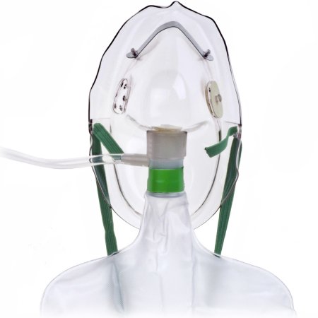 Picture of NonRebreather Oxygen Mask Elongated Style Adult One Size Fits Most Adjustable Head Strap / Nose Clip1059