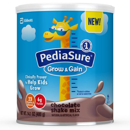 Picture of Pediatric Oral Supplement PediaSure® Grow & Gain Shake Mix Chocolate Flavor 14.1 oz. Can Powder66960