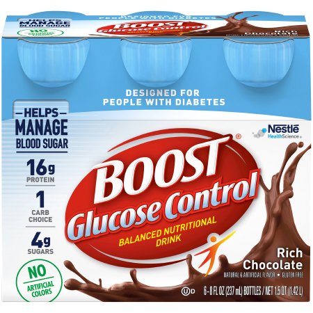 Picture of Oral Supplement Boost Glucose Control® Rich Chocolate Flavor Ready to Use 8 oz. Bottle12109986