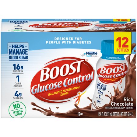 Picture of Oral Supplement Boost Glucose Control® Chocolate Sensation Flavor Ready to Use 8 oz. Bottle12335955