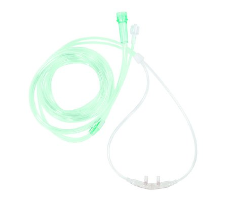Picture of ETCO2 Nasal Sampling Cannula with O2 Delivery One Nare O2 / One Nare Sampled AirLife® Adult Curved Prong / NonFlared Tip2812M-10