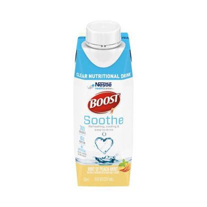 Picture of Oral Supplement Boost® Soothe Peach Mint Flavor Ready to Use 8 oz. Carton00043900143736