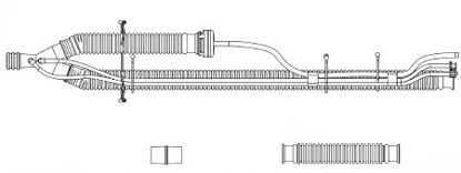 Picture of LTV Series Ventilator Circuit Corrugated Tube 72 Inch Tube Dual Limb Adult Without Bag Single Patient Use29657-001